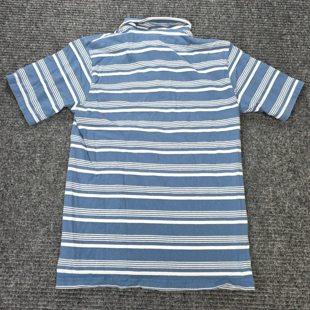 OshKosh B'gosh Short Sleeve Polo Shirt Boy's Size 8 Blue White‎ Striped Cotton